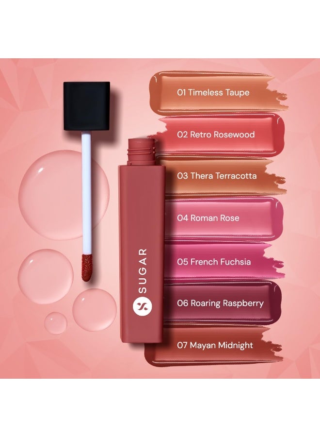 SUGAR Cosmetics Drop A Tint Lip Oil | Glossy & Tinted | Longlasting | Transferproof & Smudgeproof | (03 Thera Terracotta, 4ml) - Image 3